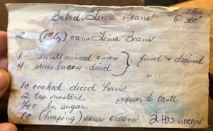 Osowski Family Recipe: Lima Bean Casserole